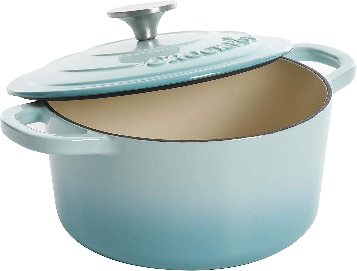 3 Quart Enameled Cast Iron Dutch Oven – Aqua J2