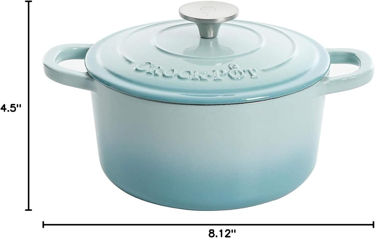 3 Quart Enameled Cast Iron Dutch Oven – Aqua J2