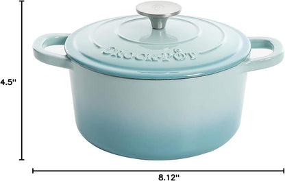 3 Quart Enameled Cast Iron Dutch Oven – Aqua J2